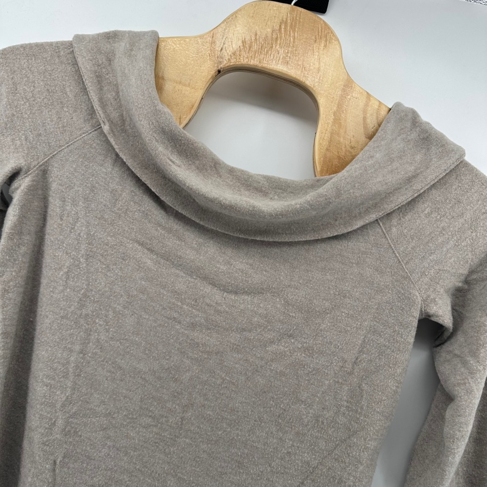 a.n.a Beige Cowl Neck Pullover Top 3/4‎ Sleeve Comfortable Blouse Womens medium